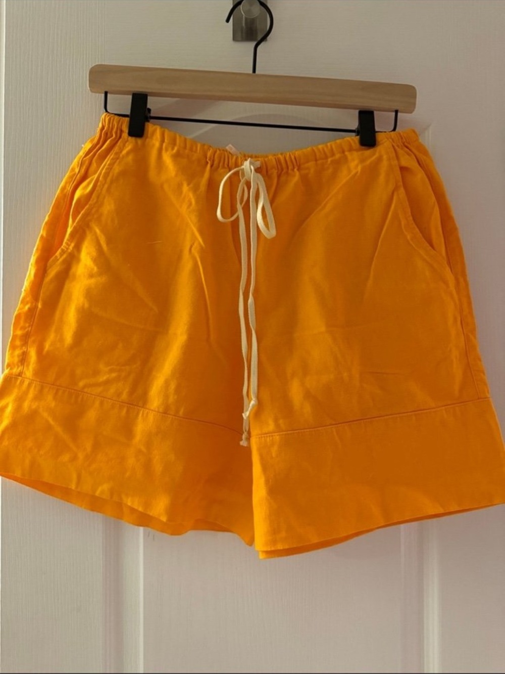 Free People Vibrant Orange Drawstring linen  Shorts